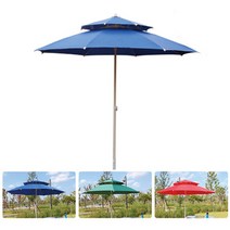 2층팔각파라솔 파라솔 낚시파라솔 캠핑용품 캠핑파라솔, 2층팔각파라솔-블루(대형)