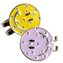 카시야골프 큐빅 스마일 골프 볼마커, 옐로우