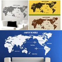 크레코 세계지도 그래픽스티커 스티커, 그레이