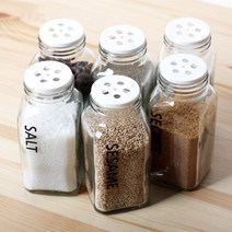 로맨틱노벰버 슬림 양념병 양념통(고체), 165ml, [실버캡]폰트1흰색 소금