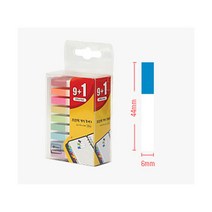 프린텍)스티키노트 인덱스탭(오피스팩9색/9+1/44*6/20매)/FO4406-9
