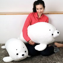 마리오네뜨유진 물개 쿠션, 화이트, 91cm