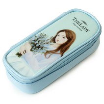 제이이제이 더레이디 펜슬케이스 V1 파우치형, 스카이블루, 1개
