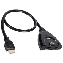 넷메이트 NM-HS202 HDMI 케이블 일체형 선택기, 블랙