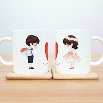 [메세지] 보이미츠걸 머그컵*2P 세트, 내부 기본+기본, 1세트