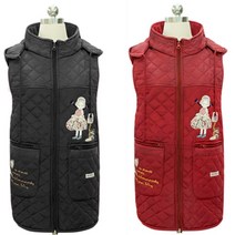 잉꼬혼수방 방한 겨울기모누빔패딩반팔 앞치마 모음, 두근두근(후드)_블랙, 1매