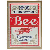 Bee카드 마술카드 게임 카지노 매직용품 도구 선물 바이시클, 레드, 1개