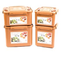 이젠 누름독 황토 진공항아리 누름통 사각 밀폐용기 김치통 3.4L-17L, 1개, 1.7L