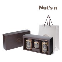 넛츠앤 스페셜1호 선물세트 원터치 견과류, 3종, 볶음아몬드(340g/미국산)+건크랜베리(180g/미국산)+호두(220g/미국산)