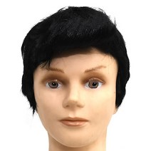 파티코 코믹 파티 가발 뽀글이파마 삐에로 대머리 단발머리 롱헤어 역할가발, 59_핸섬가이가발_블랙