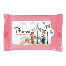 액티라이프 홍보용물티슈 전도용물티슈 물티슈제작 판촉물 물티슈, 분홍 물티슈(5매-1000개)