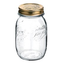 [보르미올리 콰트로 밀폐용기 1.5L]/쨈병/유리병/장아찌/락앤락/담금주/원두커피/에이드/피클/, 1500ml, 1개