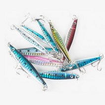 오기몰 홀로그램 메탈지그 지깅 루어낚시, 핑크 17g, 1개