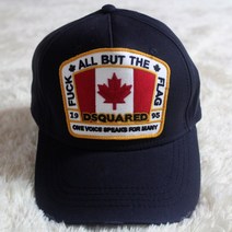 [디스퀘어드]20FW 네이비 캐나다 메이플 플래그 자수로고 패치 모자BC4011