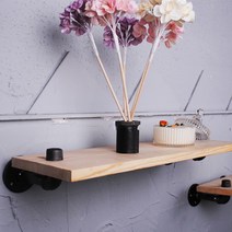 제이앤에스 파이프 벽 고정식 이동식 진열대 장식대, 선반01_60cm_백관