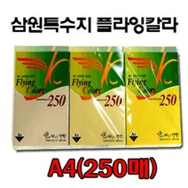 삼원 플라잉칼라 색지 A4(250매) 칼라용지, 21/하늘색