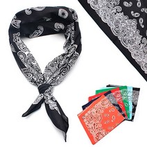 (국산)GD 페이즐리 반다나 스카프 남녀공용 반다나 헤어두건 면100%