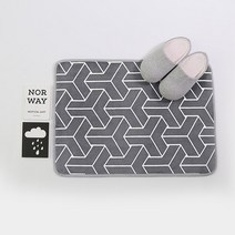 까사베르데 루이 극세사 발매트 진그레이 (2size) 패브릭발매트/주방매트