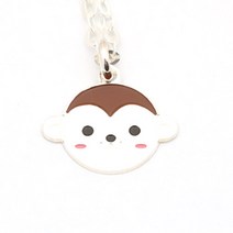 세방쥬얼리 실버 미아방지 목걸이, 1개, 006_동글원숭이
