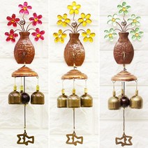 K.M데코 인테리어 화병 도어벨 문종 현관종 풍경 출입문종 현관문종 풍경종 방문종 알림종 방범종, 옐로우