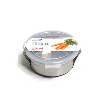 스텐맘 스텐레스 밀폐용기 원형3호, 270ml