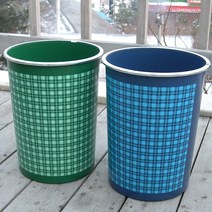 실크링 휴지통, 중 파랑, 1개