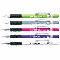 펜텔 120 A3 DX 0.3MM 0.5MM 0.7MM 0.9MM 칼라샤프, 6개