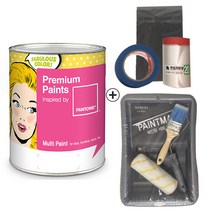 노루페인트 프리미엄 팬톤페인트 멀티용 4L 풀세트, 무광 13-1520 Rose quartz