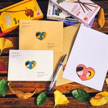 후아미 빼빼로뽀뽀 포토사진 제작 편지지 세트 15cm x 21cm, 크라프트(편지지), 10매