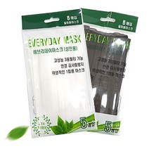 바미샵 에브리데이 일회용 미세먼지 마스크 5매 화이트, 1봉, 5매입
