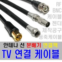 케이블마트 TV 안테나선 유선케이블 RF 동축 연결선 분배기 선택기 BNC 변환젠더, D139-7 BNC 케이블 (5C) 20m