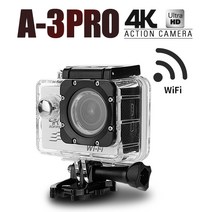S2J 체이스뷰 A-3 PRO UHD(4K) 와이파이 액션캠, A-3 PRO 액션캠 블랙+8GB