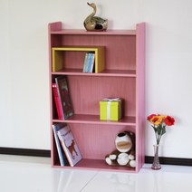 양지가구 별나라 수납장3단 수납장 정리선반 진열장 틈새책장 책꽂이 공간정리 파스텔색 소품정리 책정리 동화책, 진달래
