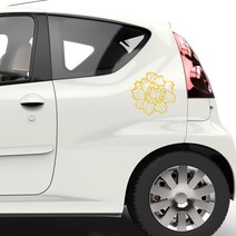 마이월플레이즈 차량용 데칼 시트지 포인트스티커 플로랄 꽃, 855 BUBLEGUM