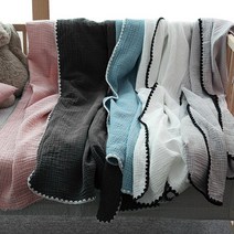 에이트룸 3중거즈 바이오워싱 스티치 블랭킷