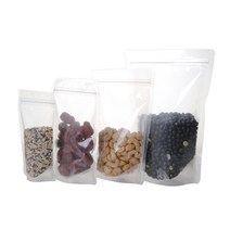 진공 지퍼스탠드 봉투 투명 18x26+5cm 100장 /칵테일봉투/투명지퍼백/육수팩/견과류포장/투명파우치/육수저장팩, 1개
