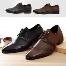 [브로그맨] 크러쉬 남자빅사이즈구두 발볼넓은구두 큰신발 발볼넓은 290mm 300mm