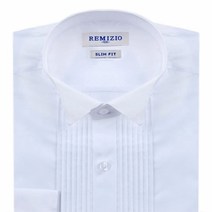 슬림 턱시도 화이트 긴팔셔츠