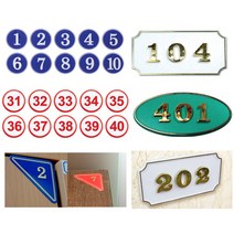 아트사인 번호판 숫자판 호수판 호실판 표지판 모음, 번호판(원형):3)빨강 11-20 (1150)