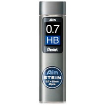 펜텔 Ain stein 샤프심, 0.7, HB 124016, 40개, 0.7mm