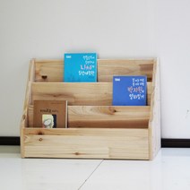 양지가구 원목잡지꽂이 전면책꽂이 DIY 책장 정리선반 진열장 틈새책장 책꽂이 공간정리 파스텔색 소품정리 책정리 동화책, 원목 잡지꽂이3단600 삼나무