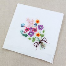 후야몰 프랑스자수 손수건 패키지, 손수건-꽃다발