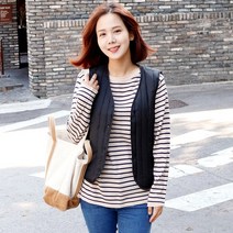 브리스살롱 심플한디자인 데일리패션 경량패딩조끼 겨울코디룩을연출 유니크 캐주얼스타일