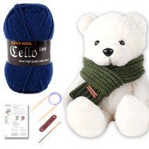 마마니트 쁘띠목도리DIY세트, 922네이비, 1개