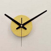 아미공 무소음무브먼트 붙이는시계블랙, 파스텔옐로우