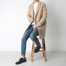 토니어스 겨울 누빔 싱글코트 베이지