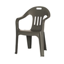 웰빙 플라스틱의자4개세트 팔걸이의자 편의점 슈퍼 마트의자 행사의자, 회색