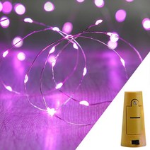 STRINGLIGHT 스트링라이트 LED, 와인코르크타입_핑크(골드와이어)