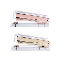 [데스크 프렌드] 사무용 문구류_13종 문구라인, 12.아크릴스테이플러_로즈골드, 1개