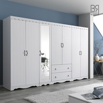 바로방가구 힐링 거울반장 이불장 미니 옷장 장롱 장농 [단일제품], 화이트 봉장